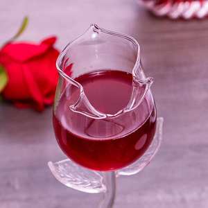 Unique Rose Forme En Gros Cruche Gobelet À Vin Gobelet Tasses Verre Tasse À Vin Partie Fleur Verre Clair Verre À Vin <span class=keywords><strong>Dans</strong></span> Les 3 Jours 70mm - Product Image 4