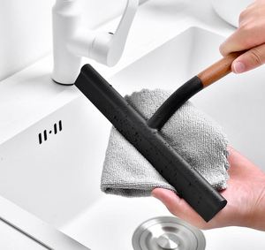Nouvelle raclette en silicone multifonctionnelle et durable pour porte de douche en verre, 8,7 pouces, petit nettoyeur de fenêtre - Product Image 4