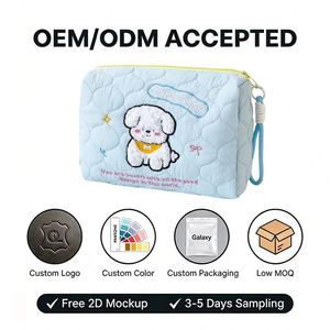 กระเป๋าใส่เครื่องสำอางแบบพกพาสำหรับผู้หญิง ลายสัตว์น่ารัก แฟชั่น ไนลอน ขนาดใหญ่ จุของได้เยอะ มีซิปปิด - Product Image 3