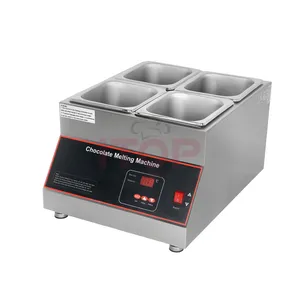 Countertop Chocolate Melting Machine Electric Hot Chocolate Melter Snack Machine Stainless Steel Chocolate Melting Stove