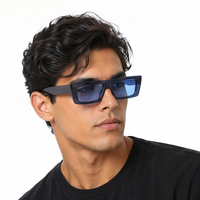 Lunettes de soleil vintage rectangulaires à monture fine 6501, style rétro, nouvelles lunettes de vue pour femmes et hommes, personnalisables, UV400, classiques, multicolores