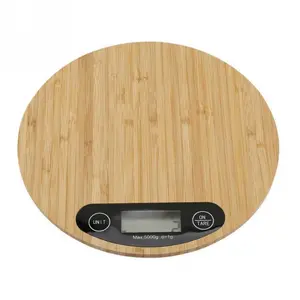 Bambu Digital Eletrônico LED Cozinha Balança 5kg/1g Alimentos Ambientalmente Amigáveis Pesando Cozinhar Balança de Peso