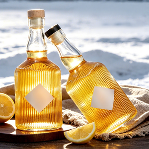 Bouteilles en verre pour <span class=keywords><strong>la</strong></span> maison, design à rayures verticales, stockage hermétique pour <span class=keywords><strong>la</strong></span> fabrication de vin de <span class=keywords><strong>prune</strong></span>, vin de mûre, vin de fruits faiblement alcoolisé - Product Image 3