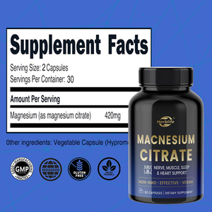 Uyku, kas, sinir ve kalp destek takviyesi için özel etiket OEM magnezyum sitrat kapsül magnezyum sitrat - Product Image 2