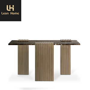 Table de couloir en acier inoxydable, <span class=keywords><strong>console</strong></span> montante en <span class=keywords><strong>marbre</strong></span> <span class=keywords><strong>noir</strong></span>, style moderne, pour salon, offre spéciale, - Product Image 6