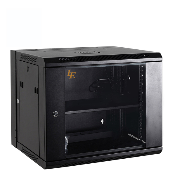 600x550 Swing Out Wall Mounted Cabinet Double Section Server Rack 4U-27U SPCC Steel IP20 Protection