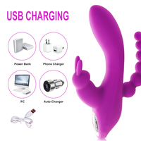 3-in-1 Kaninchen-Vibrator für Erwachsene 10 Vibrationsmodi Vaginal Analkugeln Frauen Klitoris G-Punkt Anale Stimulation Sexspielzeug