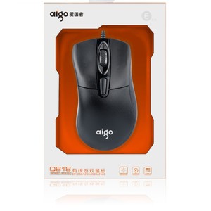 Aigo Q818 Wired Gaming <b>Mouse</b> 4 Buttons Optical Right Hand Ergonomic USB - Product Image 1