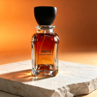 Flacon de parfum carré en verre de 50 ml, nouveau produit, emballage avec couvercle en bois, version de 100 ml également disponible