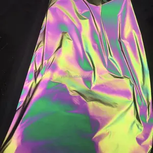 Vente en gros hi vis, tissu Polyester réfléchissant argenté Super doux de qualité supérieure, tissu tissé haute visibilité