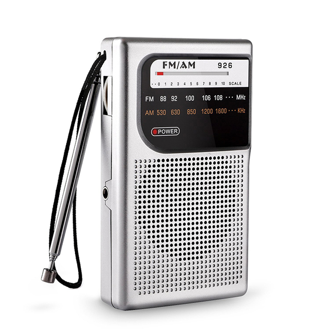 Portable FM Radio, AM/FM Portable Radio, Channel 926, Headphone Jack