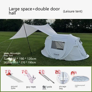 Tenda Gonfiabile a Doppio Strato Quick-Pitch <span class=keywords><strong>per</strong></span> Quattro Stagioni, Ventilazione a 360°, Protezione Solare, Impermeabile, Anti-Insetti, <span class=keywords><strong>per</strong></span> <span class=keywords><strong>Campeggio</strong></span> - Product Image 1