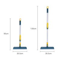 Pour un nettoyage écologique des tapis, des sols en bois dur et des carreaux, brosse et raclette double face 2 en 1 en PP