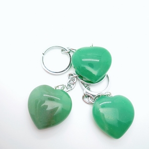 Curación piedras de cristal verde Aventurina jade corazón llavero Collar para las mujeres - Product Image 3