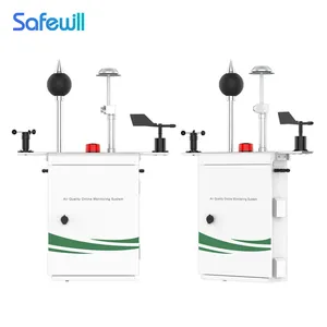 Safewill ES80A-A6 PM2.5 No2 TVOC Gas Detector nhà kính phân tích khí hệ thống giám sát aqms Ngoài trời chất lượng không khí màn hình