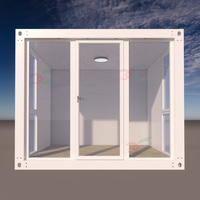 Mini-bureau de jardin, petite pièce ensoleillée, maison en verre préfabriquée, conteneur habitable pour hôtel, bibliothèque publique