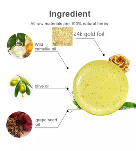 Barra de jabón de aluminio de oro de 24 quilates de lujo con colágeno, vitamina E, brillo, orgánico antienvejecimiento, hecho a mano para una piel brillante - Product Image 4