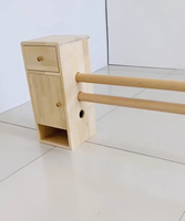 Cadre de marche Montessori en bois de hêtre pour bébé avec mains courantes, deux boîtes avec poignées pour l'apprentissage de la marche et l'entraînement à la marche