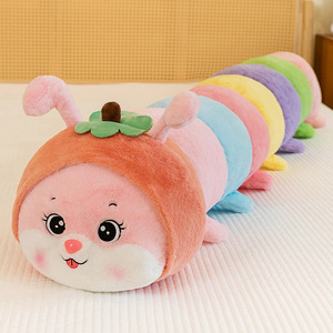 Almohada Larga <span class=keywords><strong>de</strong></span> Peluche con Forma <span class=keywords><strong>de</strong></span> Oruga Colorida, Muñeco <span class=keywords><strong>de</strong></span> Peluche para Abrazar las Piernas, Juguete <span class=keywords><strong>de</strong></span> Peluche <span class=keywords><strong>de</strong></span> Insecto <span class=keywords><strong>de</strong></span> Algodón PP, Regalo para Niños - Product Image 2