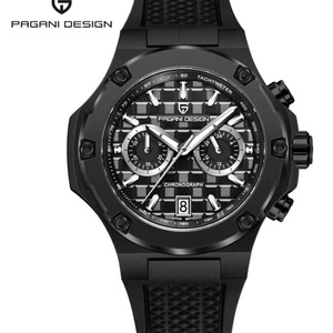 Nouvelle montre pour homme de 44 mm PAGANI DESIGN VK64 Quartz 100M Sport Étanche Bracelet en caoutchouc Verre saphir Chronographe Cadeau - Product Image 1