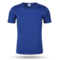 T-shirt classique à col rond en coton et élasthanne, blanc uni, grande taille, t-shirts épais, impression numérique personnalisée, logo, t-shirt pour homme