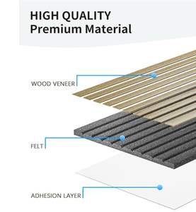 Nuevo Producto: Paneles Acústicos <span class=keywords><strong>de</strong></span> Madera Autoadhesivos Modernos, Paneles <span class=keywords><strong>de</strong></span> Listones <span class=keywords><strong>de</strong></span> Madera para Paredes, Absorbentes <span class=keywords><strong>de</strong></span> Sonido, para Interiores <span class=keywords><strong>de</strong></span> Apartamentos y Hoteles - Product Image 4