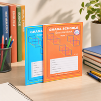 Carnet d'exercices scolaire en gros pour campus, agrafé, pages intérieures personnalisées, couverture en carton blanc, fabricant de cahiers pour usage scolaire