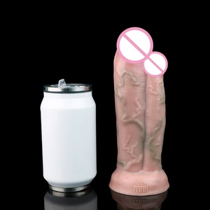 FAAK Realistic Silicone <b>Dildo</b> Double <b>Dildo</b> Realistic Skin Feel Penis Strong Suction Cup <b>Dildo</b> Wholesale Adult Sex Toys - Product Image 6