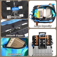 Tas Ransel Olahraga Gym Travel Besar dengan Logo Custom, Dapat Dibalik, Dilengkapi Kantong Anti Maling, Dompet Gratis, dan Sleeve Trolley