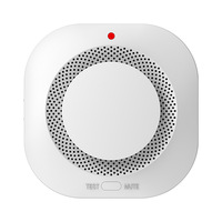 Detector de Humo WiFi Tuya, Detector de Humo Inteligente con Alertas por Aplicación, Sensor de Alarma de Incendio Inalámbrico para Seguridad del Hogar con Batería Alcalina