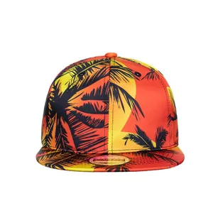 Manufacturer Wholesale Colorful Hip-hop Flat Bill Snap Back Hat Men And Women Digital Printing Snapback Cap