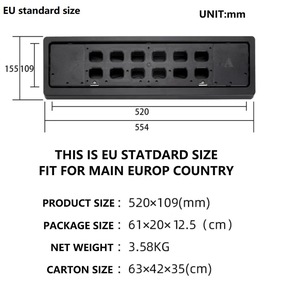 Cornice Universale Multifunzionale per Targa Auto Elettrica UE, Cornice Creativa per Targa - Product Image 2