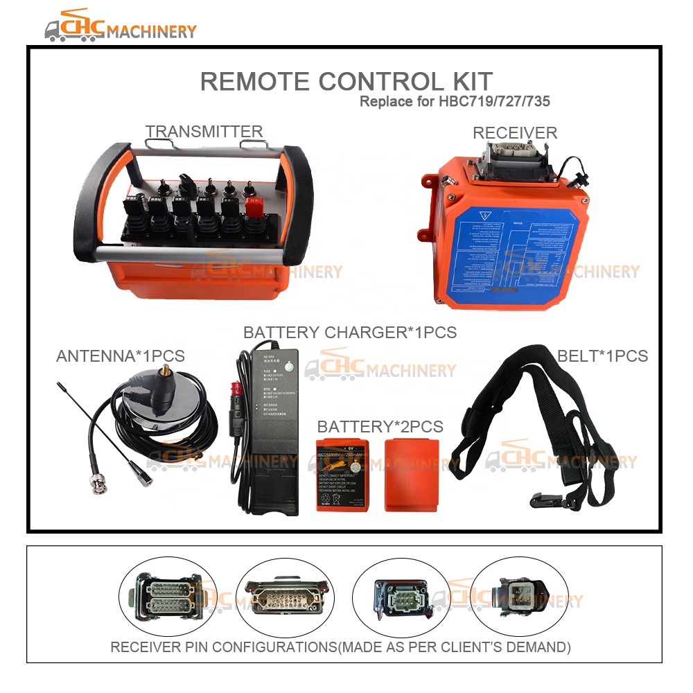 Wireless Remote Controller HBC735 for Everdigm Junjin Concrete