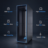 Rack de serveur haute capacité 3000 kg (charge statique et dynamique) pour centre de données 42U 47U, en acier SPCC à 10 plis