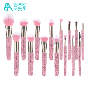 Juego de Brochas de <span class=keywords><strong>Maquillaje</strong></span> de 15 Piezas con Pedrería Brillante para <span class=keywords><strong>Mujer</strong></span>, con Corrector, Pelo Sintético y Mango de Diamantes - Product Image 6