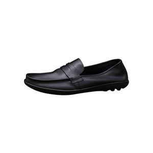 Mocassins pour hommes Atbuois, bout rond, cuir véritable, semelle souple, chaussures décontractées à enfiler - Product Image 4