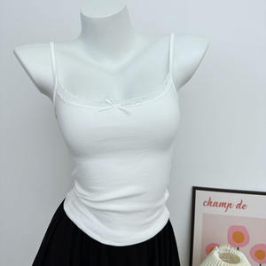 BM penjualan laris rompi perempuan bertali katun seksi wanita tersuai renda untuk pakaian luar dalam atasan pelangsing tersedia grosir - Product Image 3