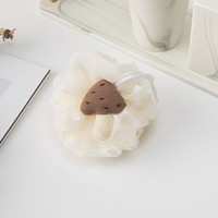 Vente en gros : Petite fleur de bain en forme de champignon, mignonne, douce pour la peau, super douce, mousse longue durée, qui ne se détache pas, outil de massage dorsal mignon