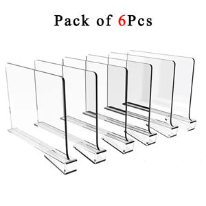 Separador de estantes de plástico acrílico para madera, 12 unidades por paquete - Product Image 2