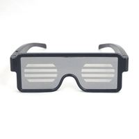 Lunettes de fête LED à 11 modes clignotants rapides, rechargeables par USB, lumineuses, jouets lumineux pour concerts de Noël