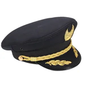 Officer Hat High Quality Fashion Embroidery Navy Officer Hat Party Cosplay Hat For Adults Hats