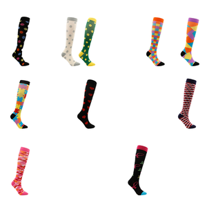 Chaussettes <span class=keywords><strong>de</strong></span> compression HY <span class=keywords><strong>de</strong></span> Noël personnalisées, à motifs variés (athlétiques, animaux, fruits, amusantes), écologiques, tissées pour femmes et hommes - Product Image 4