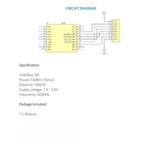E07-M1101S Small Size <strong>CC1101</strong> 10dBm SPI SMD Transmitter Wireless Transceiver <strong>433MHz</strong> RF Module - Product Image 6