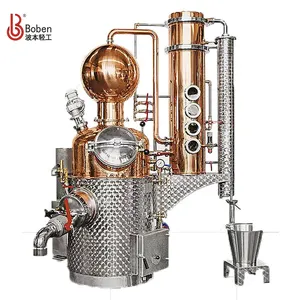 Pot en cuivre personnalisé équipement de distillation d'alcool immobile distillateur d'alcool multifonctionnel