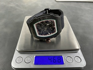 Reloj de pulsera hueco de fibra de carbono - Reloj mecánico de alta gama personalizado de súper calidad. 39 mm. Movimiento resistente al agua. Lujoso. - Product Image 6