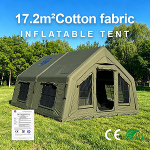 Tente Gonflable QT 17.2, <span class=keywords><strong>Cabane</strong></span> <span class=keywords><strong>de</strong></span> Camping Extérieure Verte, Imperméable, Installation Rapide, Quatre Saisons, Double Couche - Product Image 1