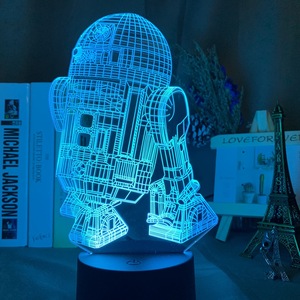 <span class=keywords><strong>Lampe</strong></span> de table LED 3D Illusion Nuit Étoilée à Changement de Couleurs en Acrylique pour Chambre d'Enfant, Cadeau pour Fan de Guerre - Product Image 6