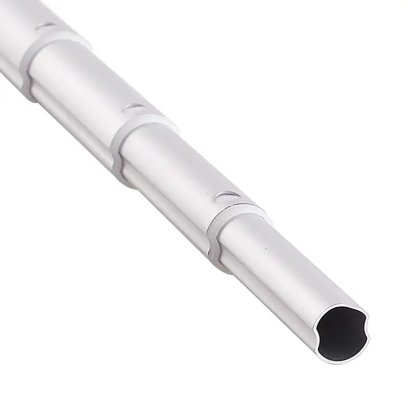 Tubos de aluminio perforados para palo de selfi, tubo medio redondo personalizado para tienda Industrial