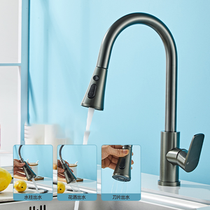 Robinet de cuisine extensible pour lave-vaisselle domestique, anti-éclaboussures, eau chaude et froide, robinet en aluminium spatial - Product Image 3