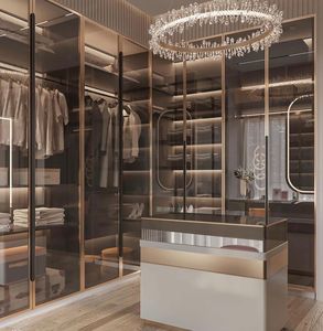 New Style Bedroom Wardrobe Set Modern Design Stainless Steel Wardrobes <strong>Big</strong> Storage Cabinet Walk-in <strong>Closet</strong> for Living Room - Product Image 5